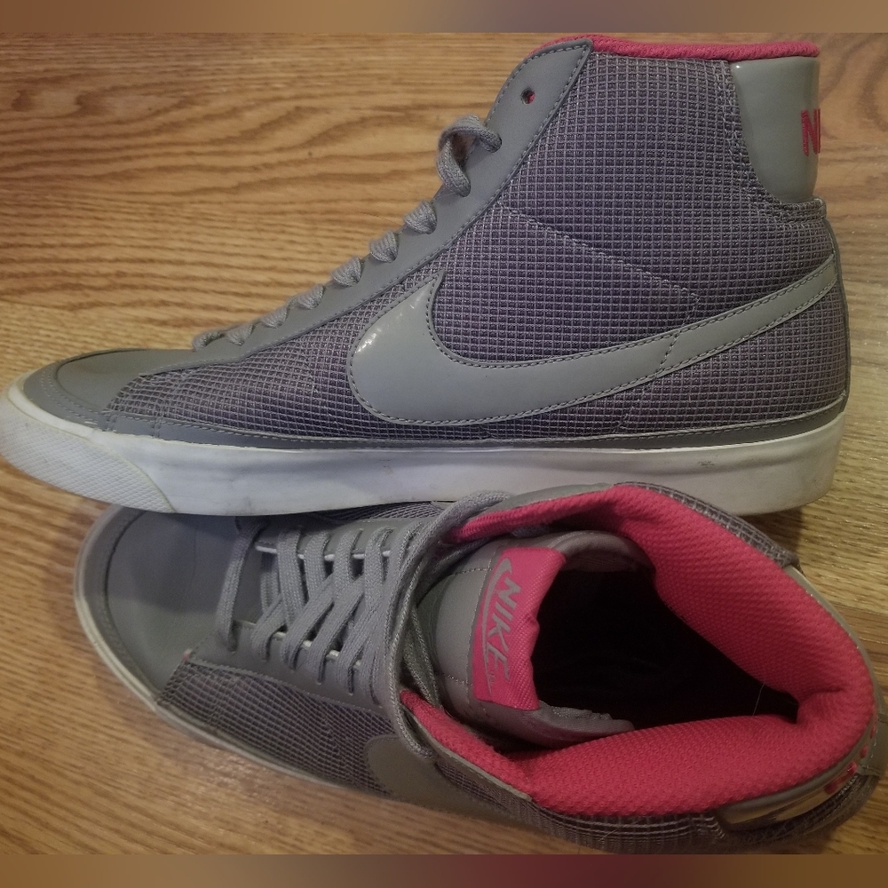 Gray & Pink Nike Blazer sneakers